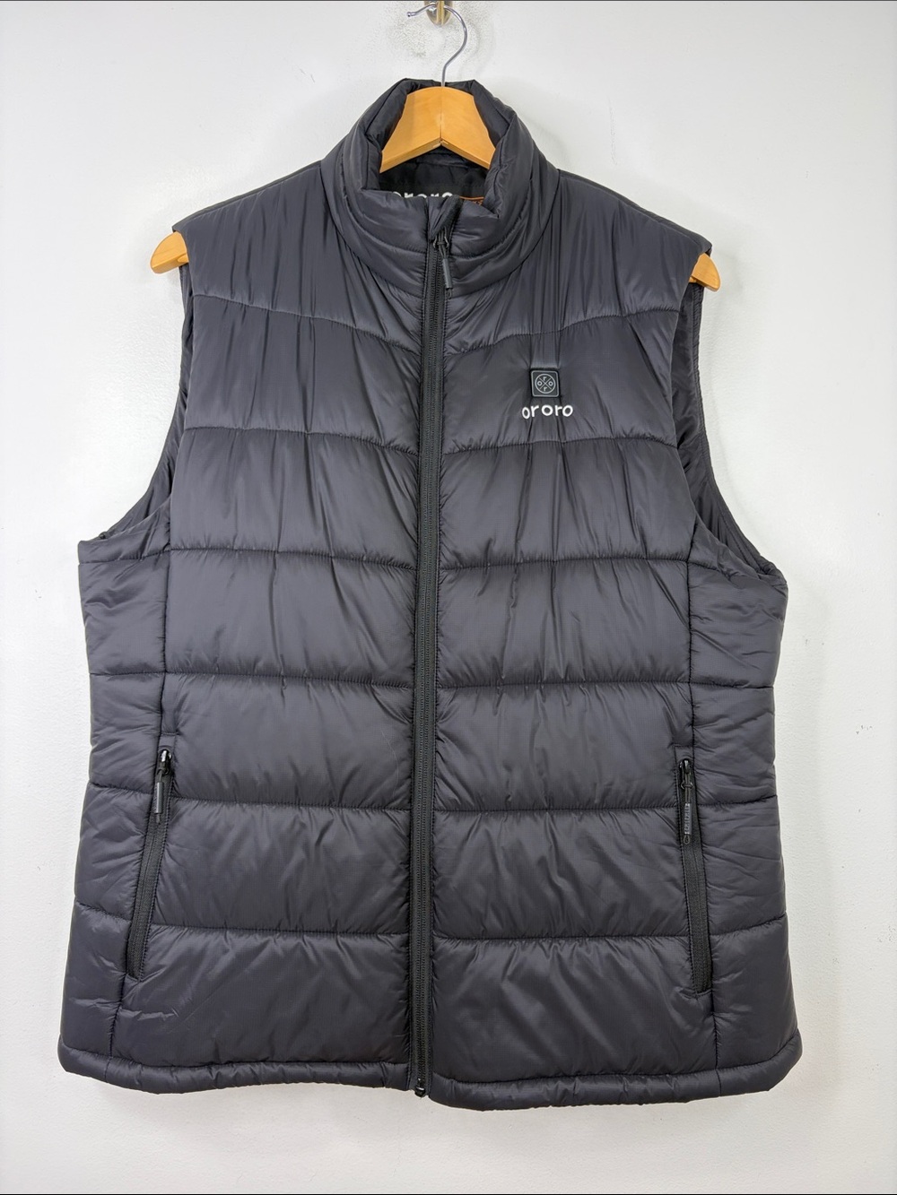 Ororo Heated Vest Mens Large Black Puffy Quilted Workwear Outdoor NO BATTERY